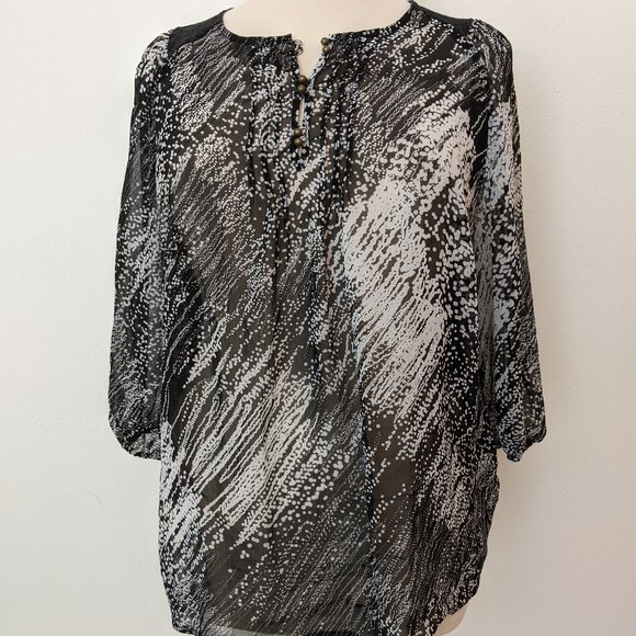 Work! Abstract Print Blouse - Picture 1 of 7